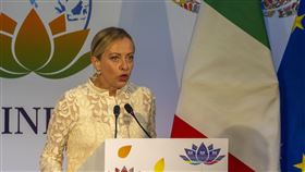 義大利總理梅洛尼與英、印、中進行雙邊會晤。（圖／美聯社／達志影像）