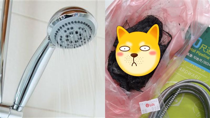浴室水管堵住　他拿1神器挖出整坨黑森林