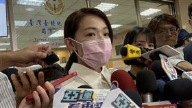 新竹市長高虹安台北地方法院出庭。（圖／記者李依璇攝影）