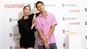 楊祐寧出席老婆Melinda創立保養品牌nomel記者會。（圖／nomel提供）
