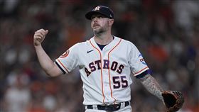▲終結者普雷斯利（Ryan Pressly）9局上被擊出安打，太空人無緣挑戰「無安打比賽」。（圖／美聯社／達志影像）
