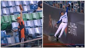 ▲富邦悍將和統一獅的比賽，3局上球迷和范國宸都有精彩美技。（圖／翻攝自CPBLTV YT）