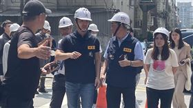 蔣萬安、李四川視察大直街。（圖／記者許皓婷攝影）