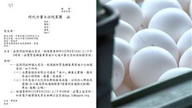 有關進口蛋資料，時代力量發函給農業部，至今沒有下文。（圖／翻攝自邱顯智臉書）