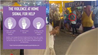 情侶逛夜市她狂比540　路人秒懂報警救命