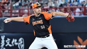 ▲統一獅先發投手布雷克。（圖／記者劉彥池攝影）