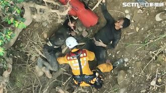 南投2移工見警就跑　跳百米山谷骨折受困