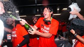 ▲藤浪晉太郎旅美第1年，就跟隨金鶯晉級季後賽。（圖／翻攝自金鶯推特）