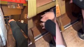 一名女子在一蘭拉麵店用餐時，竟在提供冰水的水龍頭洗手。（圖／翻攝自Dcard）