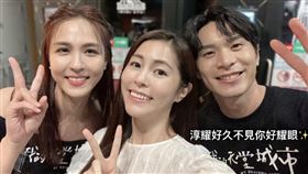 任容萱（中）力挺魏蔓、姚淳耀主演的《我的天堂城市》。（圖／滿滿額娛樂提供）