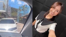 女主播劉湘靈日前與家人到泰國旅遊時竟遭陌生男子跟蹤。（組合圖／翻攝自Facebook）
