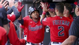 ▲守護者拉米瑞茲（Jose Ramirez）跑出生涯第200盜，加入200轟00盜俱樂部。（圖／美聯社／達志影像）