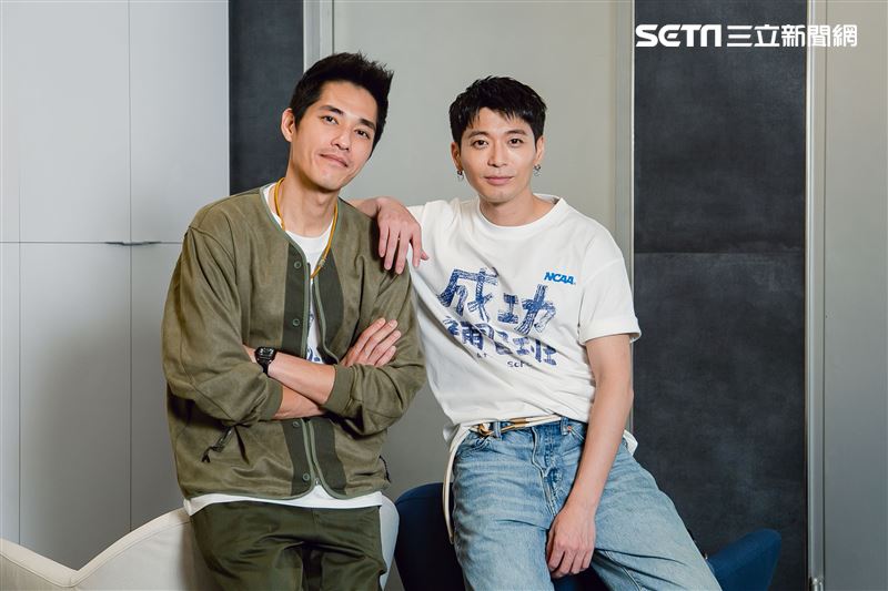 藍正龍、侯彥西三立新聞網專訪。（圖／記者楊澍攝影）