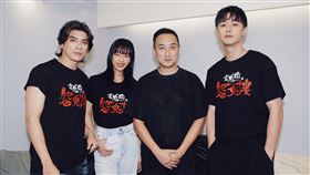 林哲熹、、王渝萱、導演奚岳隆、施柏宇為《女鬼橋：怨鬼樓》造勢。（圖／樂到家國際提供）