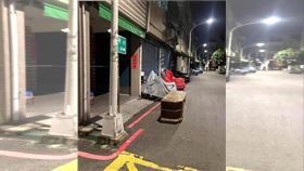 防家門前被停車　屋主竟搬「棺材」霸地（圖／高雄五甲大小事）