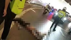 女神,隧道,頭哥,重慶,中國,EZ小謝,重機（圖／翻攝自微博）