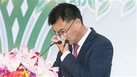 農金獎頒獎典禮　陳吉仲致詞一度哽咽農業部長陳吉仲請辭獲准，20日上午在農業部出席「第17屆農金獎頒獎典禮」致詞時一度哽咽。中央社記者郭日曉攝  112年9月20日