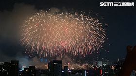 2023國慶焰火，台中中央公園試放(圖／記者潘靚緯拍攝)