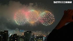023國慶焰火，台中中央公園試放(圖／記者潘靚緯拍攝)