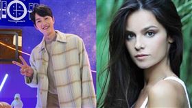 宋仲基（左）和凱蒂（右）（圖／翻攝自微博）