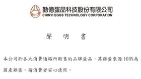 游淑慧貼出各廠商進口蛋數量。勤億的100％國產蛋聲明已經下架。（翻攝自游淑慧臉書粉專）