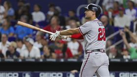 ▲勇士歐森（Matt Olson）炸裂53轟打回本季132分打點。（圖／美聯社／達志影像）