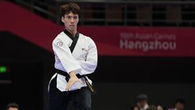 ▲杭州亞運跆拳道好手馬允中，在男子個人品勢至少銅牌起跳。（圖／中華奧會提供）