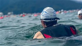 馬英九泳渡日月潭，成績還比去年進步。（圖／翻攝自馬英九臉書）