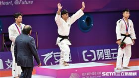 ▲「柔道男神」楊勇緯拿下男子柔道60公斤級金牌。（圖／記者劉彥池攝影）