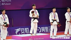 ▲「柔道男神」楊勇緯拿下男子柔道60公斤級金牌。（圖／記者劉彥池攝影）