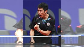 莊智淵克服首局失利，之後連趕3局逆轉收下第1點。（圖／中華奧會提供）