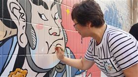 「2023大正町藝術祭」彩繪故事牆揭幕。（圖／台北市商業處提供）