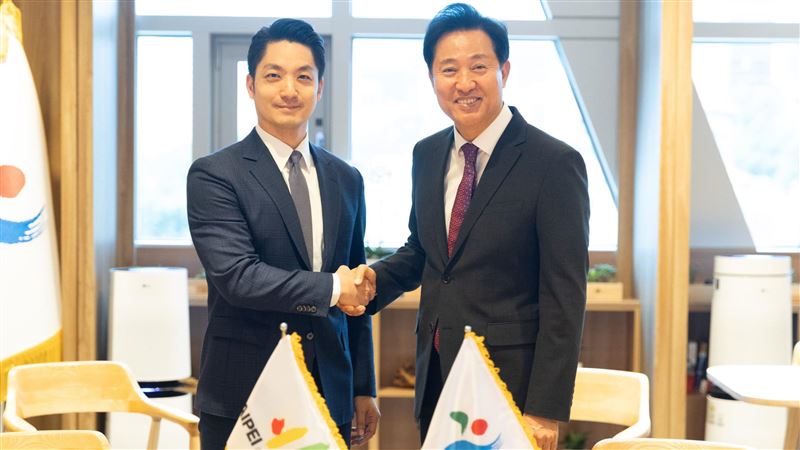 簽署MOU！蔣萬安邀首爾市長來大巨蛋開球