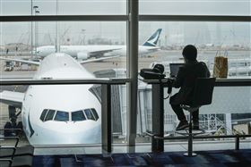 香港機場再獲選為亞洲最佳機場。（圖／美聯社／達志影像）