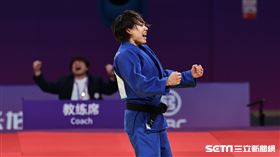 ▲杭州亞運，連珍羚拿下柔道女子57公斤級金牌，賽後喜極而泣。（圖／記者劉彥池攝影）