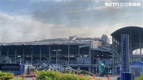 明揚第5天早上工廠冒黑煙。翻攝畫面