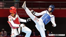 ▲杭州亞運跆拳道，徐晧祐男子63公斤級闖進8強。（圖／記者劉彥池攝影）