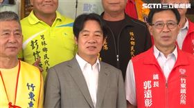 ▲賴清德竹東惠昌宮參香祈福竹東鎮長郭遠彰陪同並喊賴清德當選