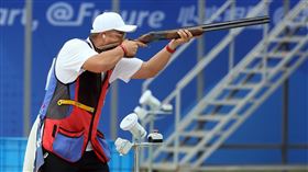 李孟遠在男子定向飛靶個人資格賽射出亮眼表現，以總分123分，總排名第2，晉級下午3點半的決賽。（圖／中華奧會提供）