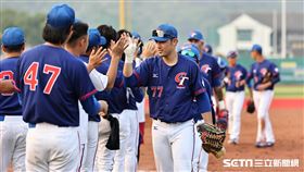 ▲台灣亞運棒球隊與中國練習賽敲出2轟拿下10分贏球。（圖／記者劉彥池攝影）