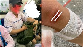 博愛座,阿伯,膝蓋,受傷,噴血,學生,生理期