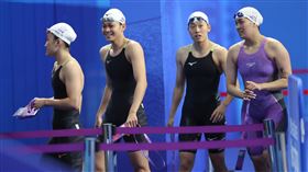 ▲杭州亞運，台灣游泳女將吳以恩、林姵彣、徐安、黃渼茜。（圖／中華奧會提供）