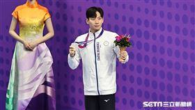 ▲杭州亞運游泳，王冠閎在200公尺蝶式拿下銀牌。（圖／記者劉彥池攝影）