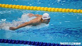 ▲杭州亞運游泳，王冠閎在200公尺蝶式拿下銀牌。（圖／記者劉彥池攝影）