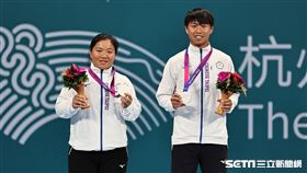 ▲杭州亞運網球混雙，梁恩碩、黃琮豪；詹皓晴、許育修分別拿下銀牌跟銅牌。（圖／記者劉彥池攝影）
