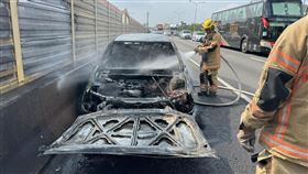 火燒車,仁德段,國道一號,嗆傷
