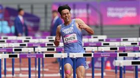 ▲杭州亞運田徑，「台灣欄神」陳奎儒本屆亞運帶傷上陣，110公尺預賽跨欄未完賽。（圖／中華奧會提供）
