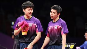 ▲杭州亞運，桌球好手林昀儒、莊智淵。（圖／中華奧會提供）