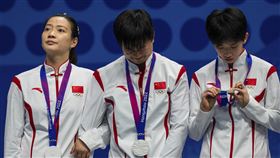 ▲杭州亞運，中國羽球女團不敵韓國「銀恨」收場。（圖／美聯社／達志影像）