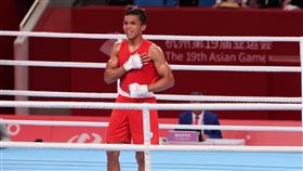 ▲賴主恩在亞運男子63.5公斤級以3：2擊敗中國選手闖進4強，確定至少銅牌起跳。（圖／中華奧會提供）